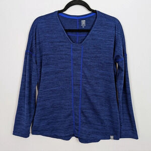 Title Nine Double Time V Neck Athlesure Outdoors Hiking Long Sleeve Top Tee M